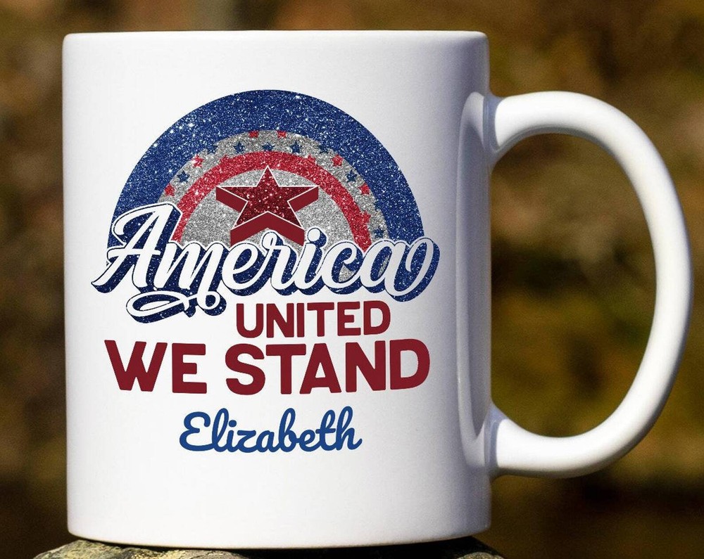 4th Of July Coffee Mug Personalized Names Coffee Mug Gift Patriotic Mug For Her