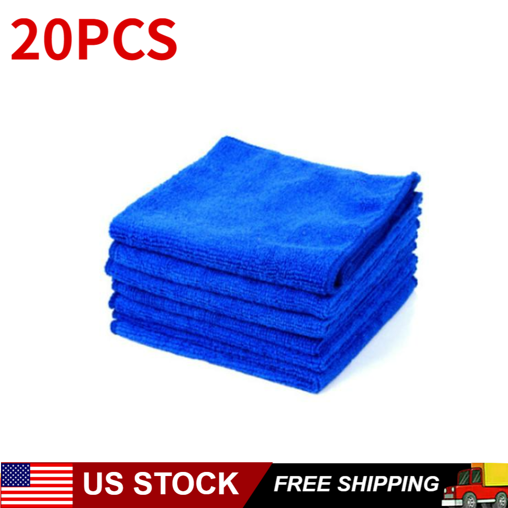 20PCS No-Scratch Microfiber Cloths for Car Detailing & Polishing