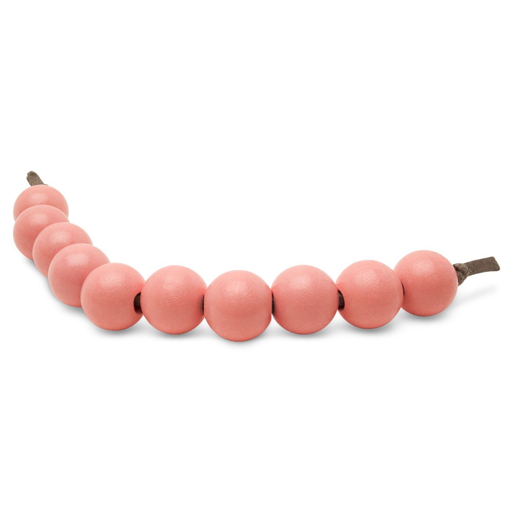 Pink Wooden Beads 1/2 inch Round with 3mm Hole for Crafts and Jewelry by Woodpeckers