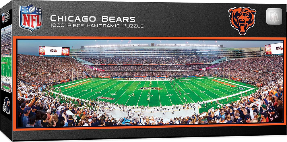 1000-Piece NFL Panoramic Jigsaw Puzzle - Endzone & Center View - 13x39 Inches