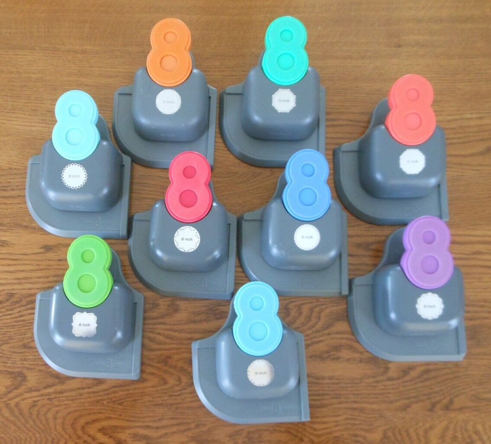 We R Memory Keepers 6 inch Lot of 9 Punches Mini 8 Decorative Assortment