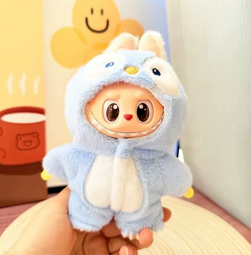 New Mini Doll 1 piece suit pj Costume  Clothes Fits Labubu (NO DOLL INCLUDED)🌞