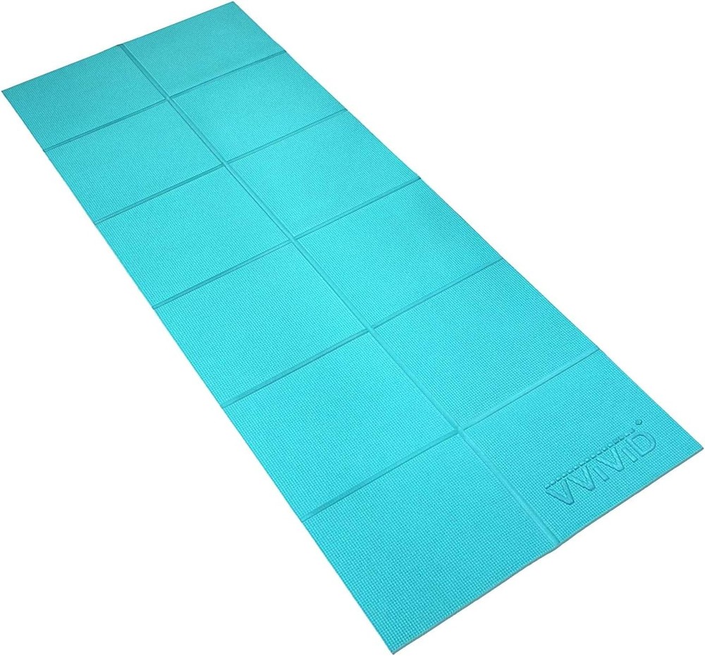 6Ft x 2Ft Foldable PVC Padded Square Tile Yoga Workout Mat