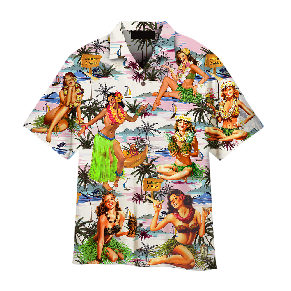 Celebrate Aloha Style with Hawaiian Shirts for Men and Women with Vibrant Hawaiian Girl Print
