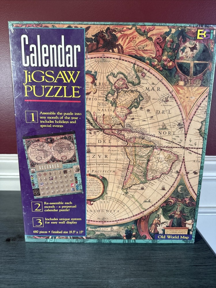 2000 Buffalo Games Old World Calendar 680 Piece Jigsaw Puzzle NEW SEALED 19.5x15