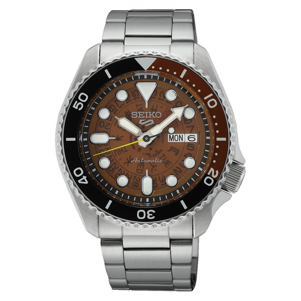 Seiko 5 Sports SKX Sports Style 42.5 MM SS Automatic Brown Dial Watch SRPJ47K1