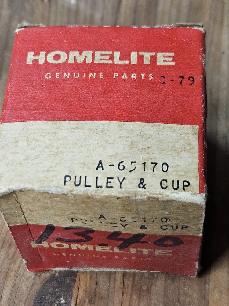 Vintage Homelite OEM Pulley and Cup Part A-65170 NOS