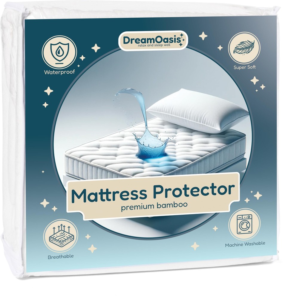 Waterproof Full Size Mattress Protector with Soft Bamboo Viscose Cover
