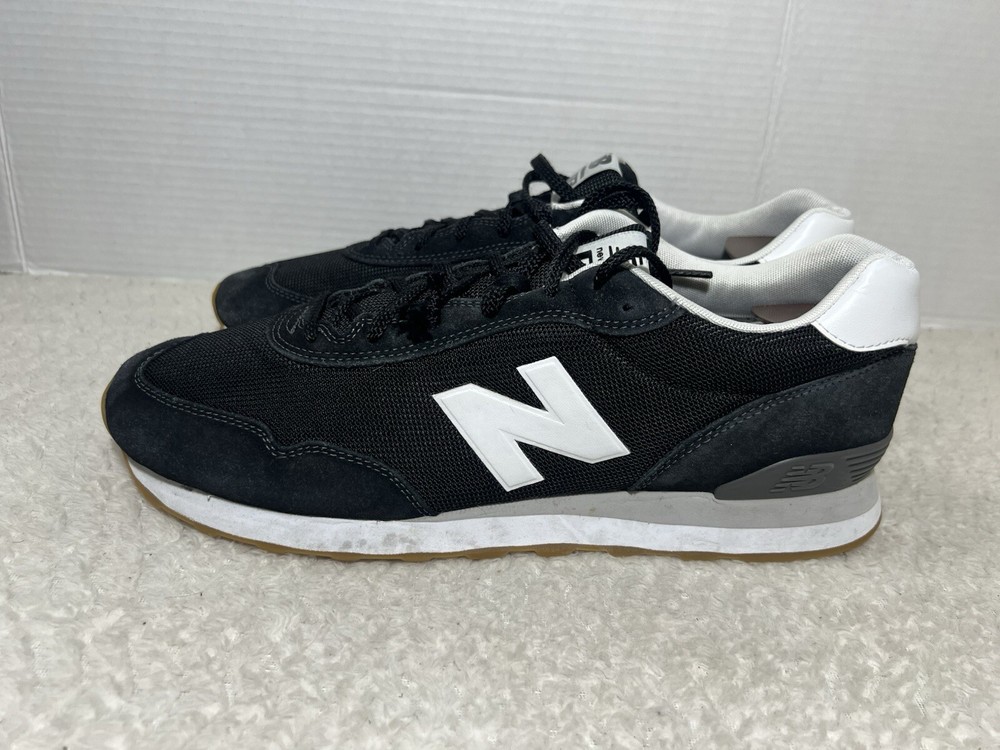 New Balance 515 V3 Mens Size 13D Black White Suede Mesh Running Sneakers