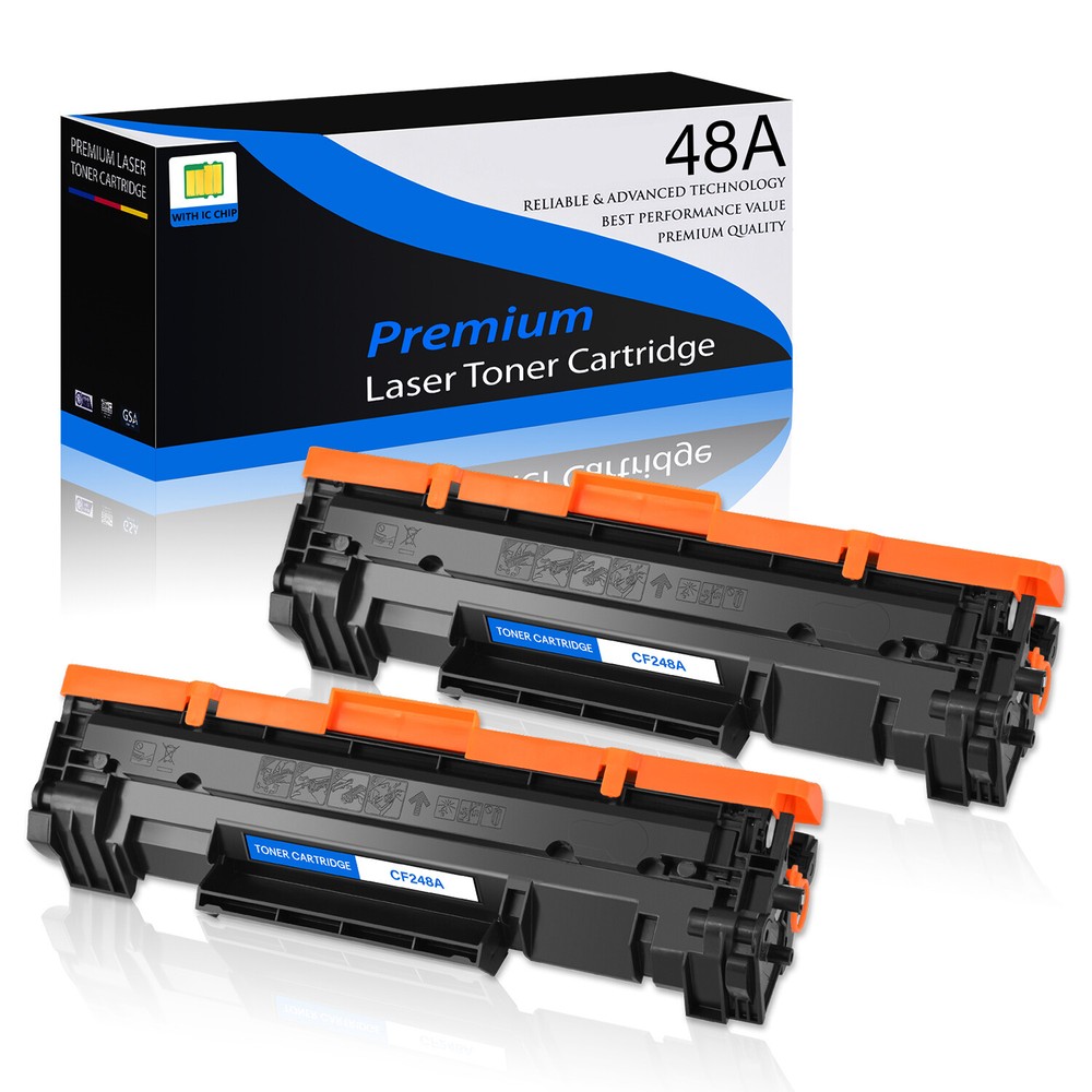 2PK Black CF248A 48A Toner Cartridge for HP LaserJet Pro MFP M28w M29w M28a INK