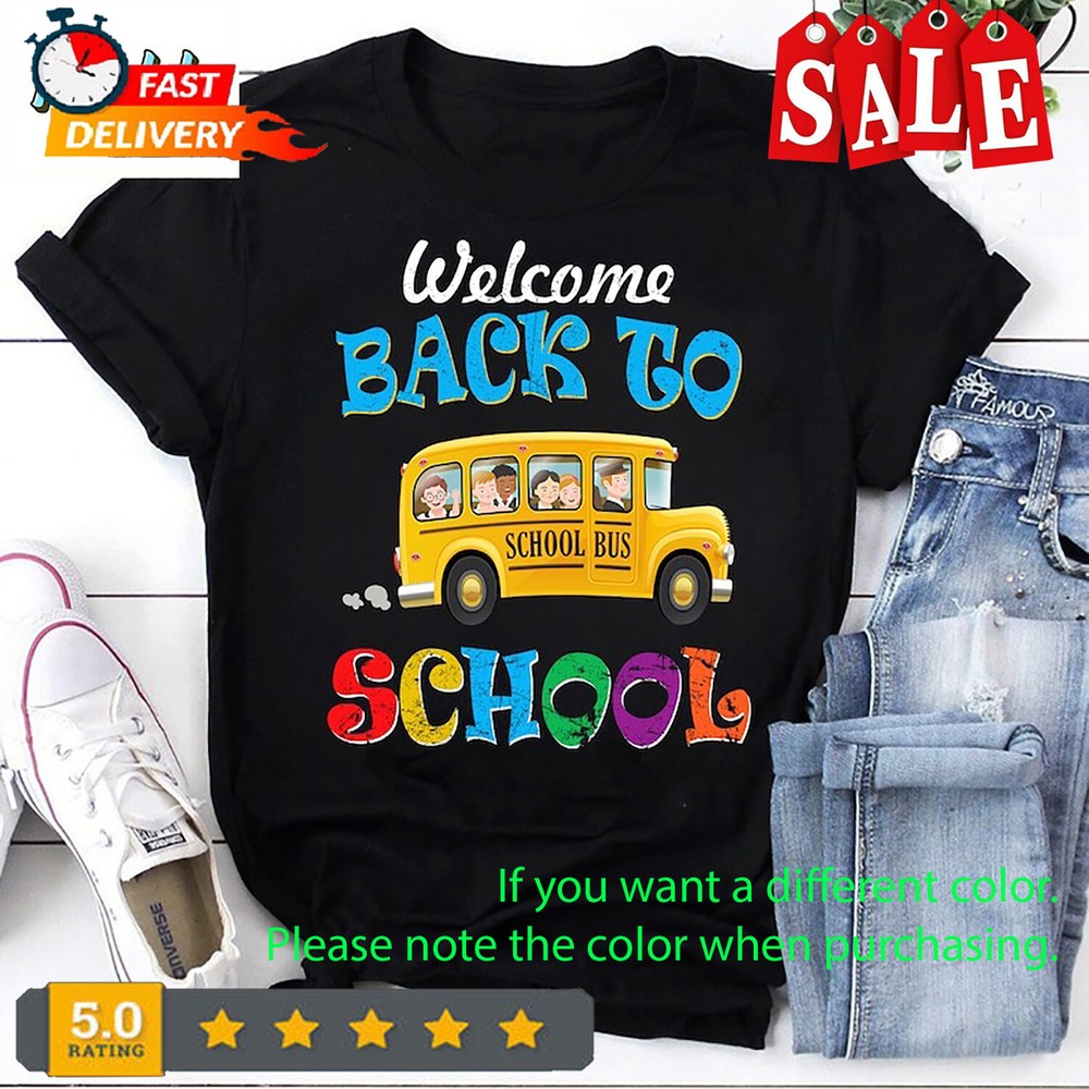 Welcome Back To School School Bus Vintage T-Shirt, Back To School Shirt, Time To-image