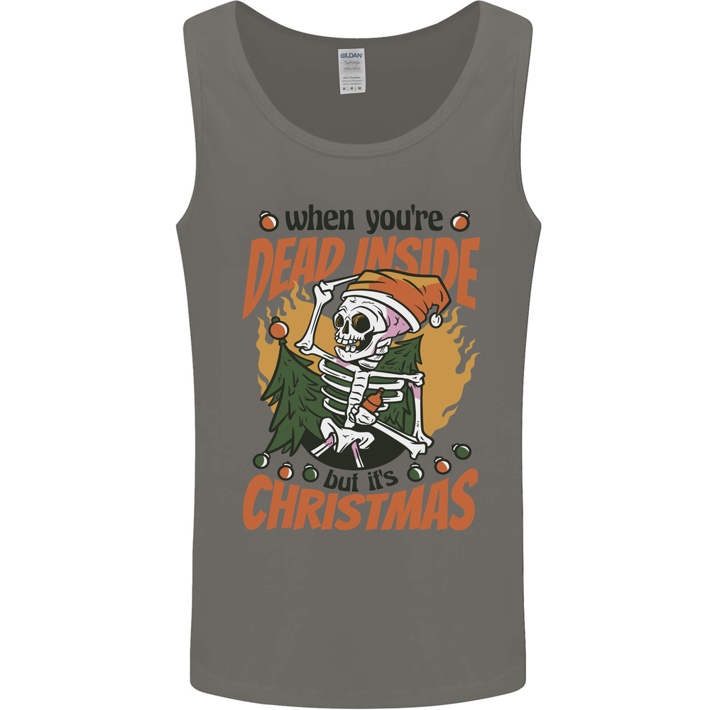 Dead Inside at Christmas Xmas Skull Mens Vest Tank Top