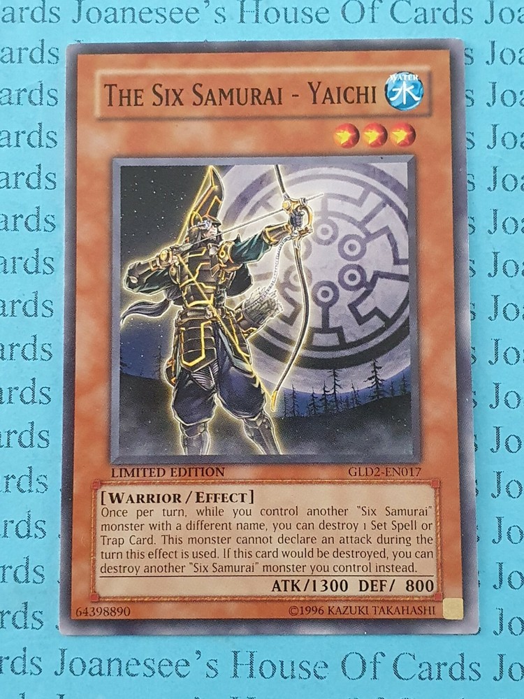 Six Samurai Yaichi GLD2-EN017 Limited Edition Yu-Gi-Oh Card