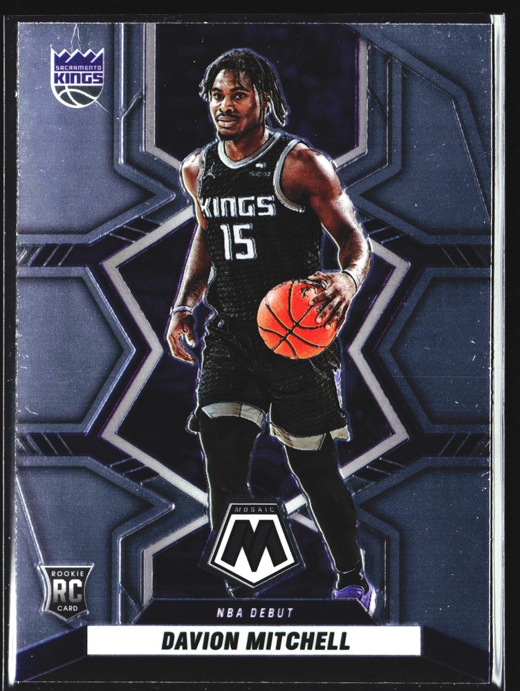 Davion Mitchell 2021-22 Panini Mosaic Rookie Card #269 - Sacramento Kings NBA Collectible - Officially Licensed RC - Basketball Trading Card for Fans and Collectors