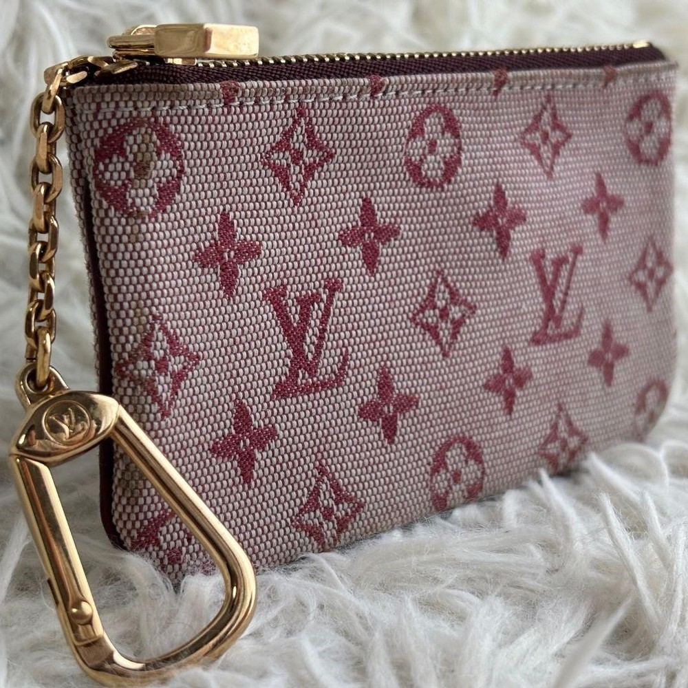 Louis Vuitton Monogram Mini Pochette with Keychain Coin Card Case Pre-Owned