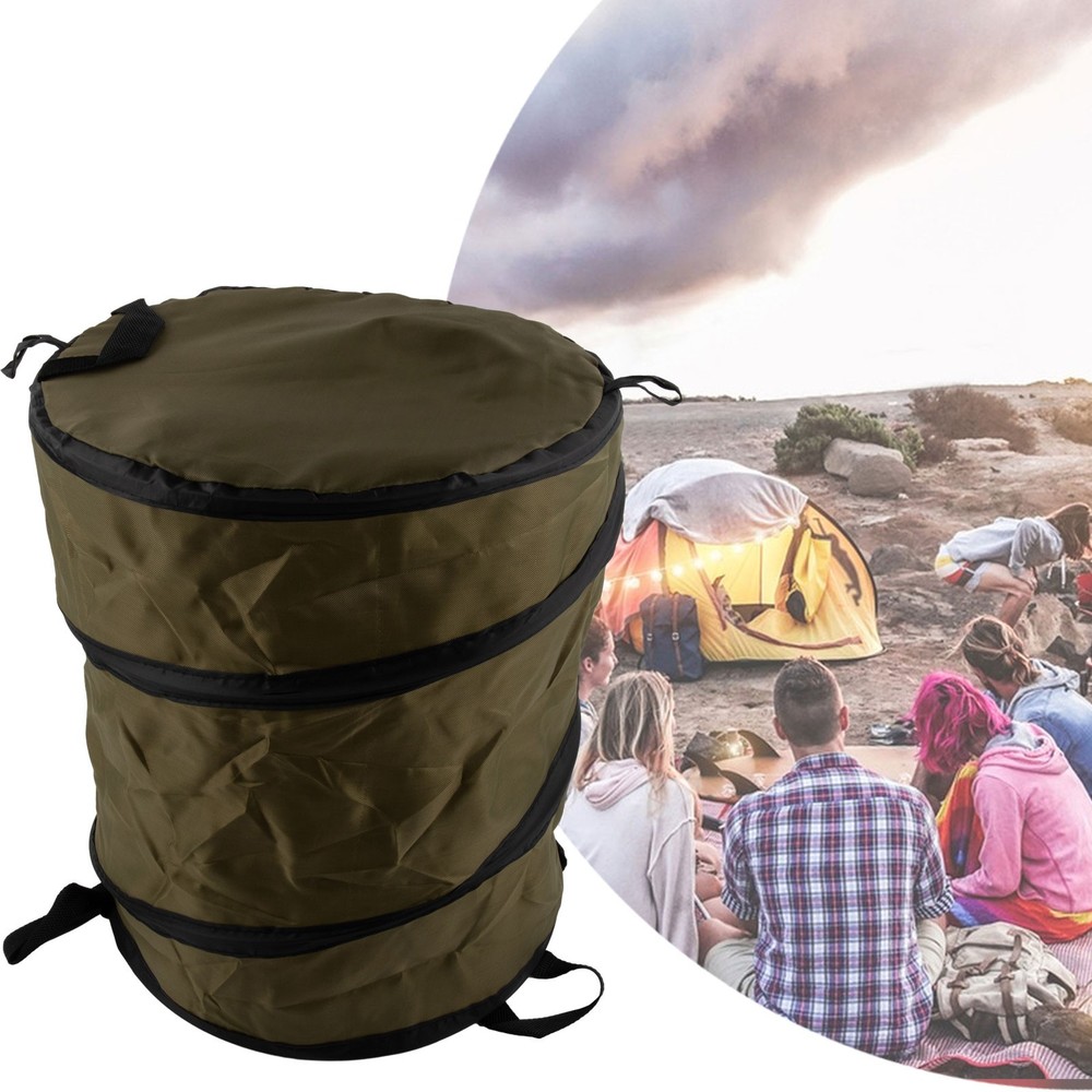 Foldable Garden/Outdoor Leaf Trash Car Trash Can Leaves Storage Camping Basket