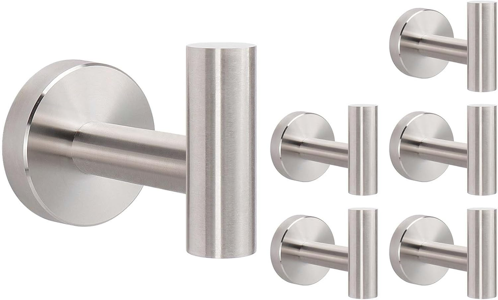 Bathroom Towel Hooks, 304 Stainless Steel Robe Shower Hooks Wall Mounted, Heavy