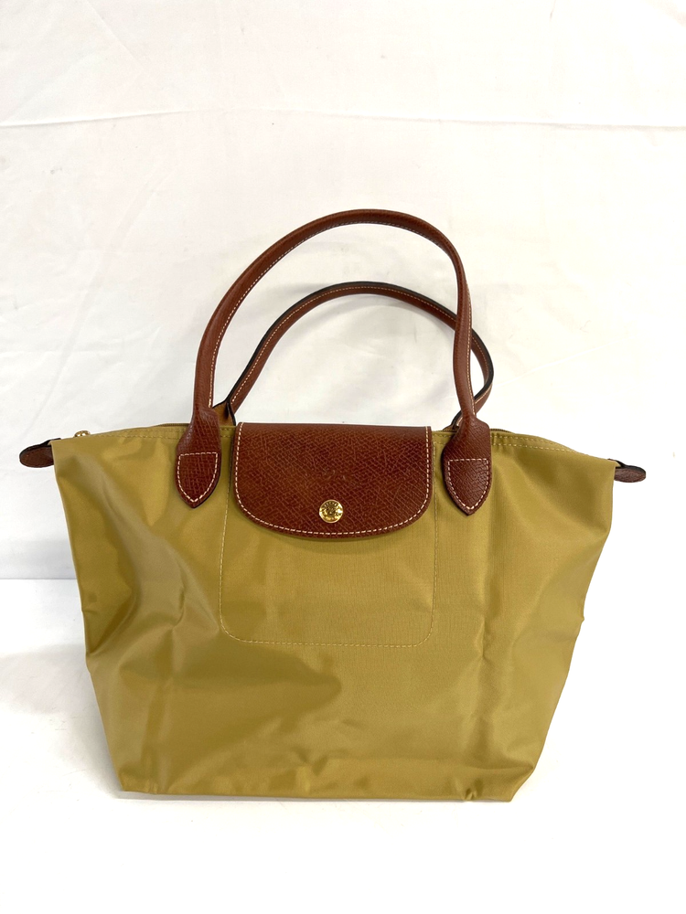 LONGCHAMP Le Pliages Small Beige Foldable Nylon Tote Bag 15x10