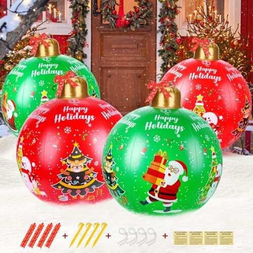 PCS PVC 2Inch Giant Inflatable Christmas Balls Inflatable Christmas 4