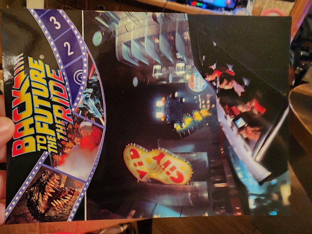 RARE Postcard Back To The Future The Ride UNIVERSAL STUDIOS Florida Vintage NEW