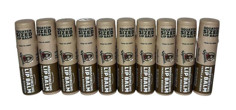 Dr Squatch Vanilla Bourbon Lip Balm 0.25oz Pack of 10