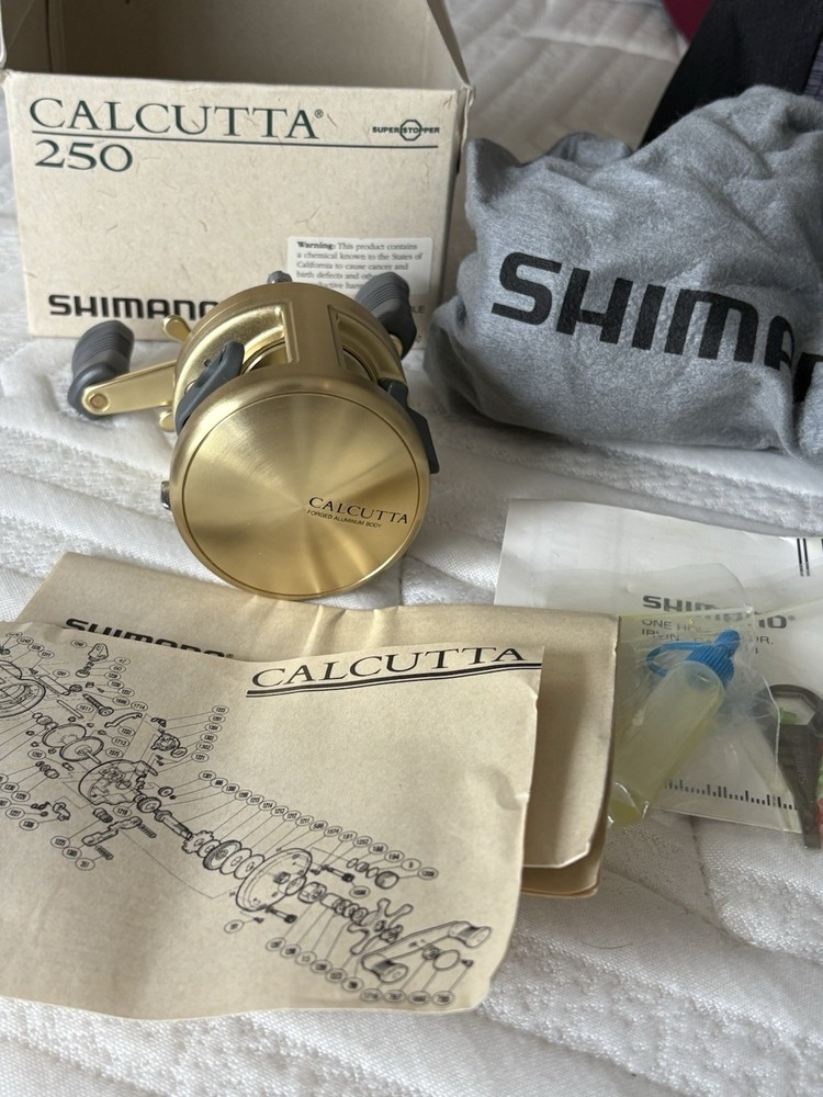 Shimano Gold Calcutta 250 Baitcasting Fishing Reel 1996