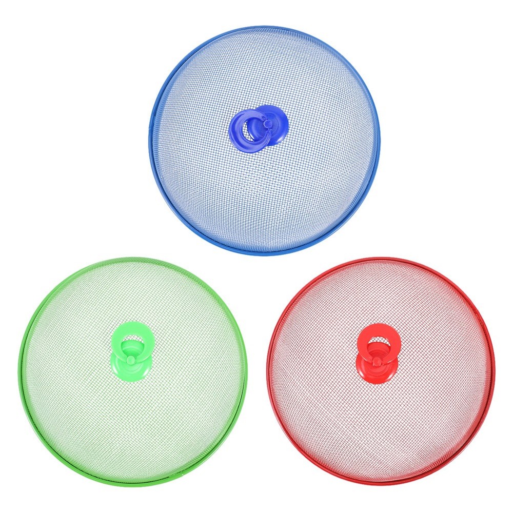 3 Pcs Wrought Iron Mesh Food Covers Picnic Food Tents Outdoor Dust Covers