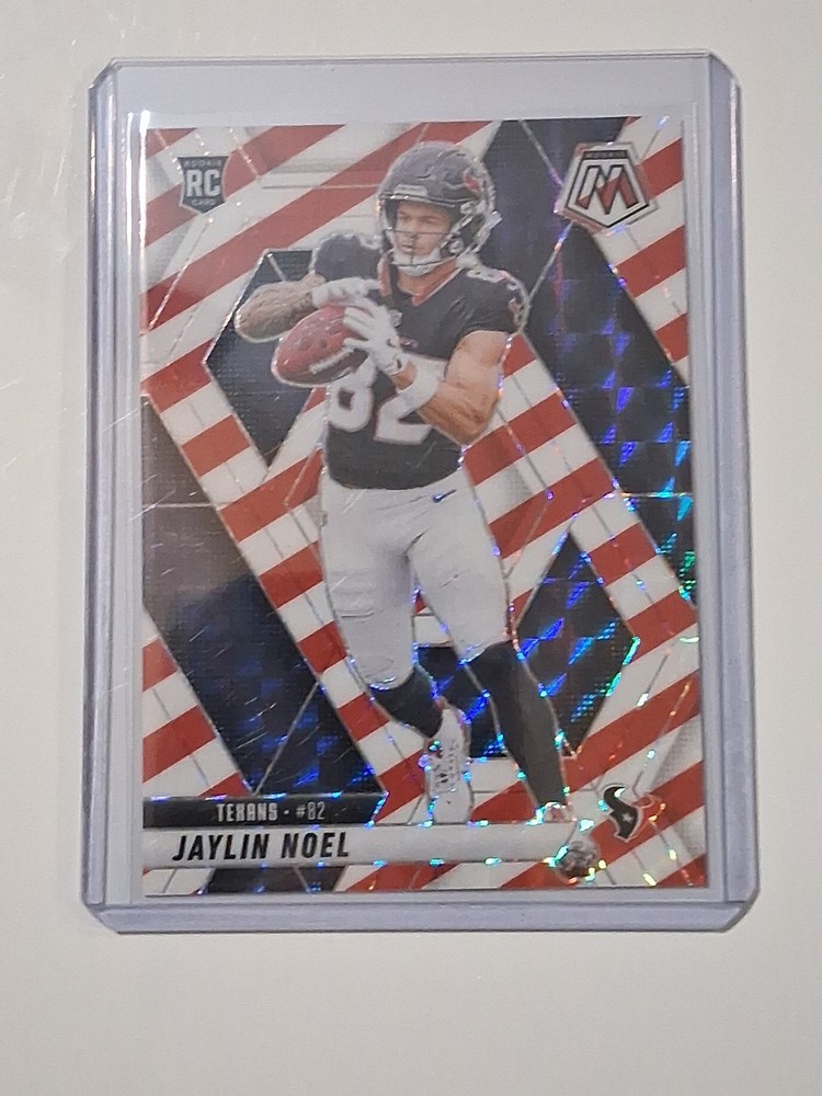Jaylin Noel 2025 Panini Mosaic RC Rookie Candy Cane Stripe Prizm SP #373 Texans