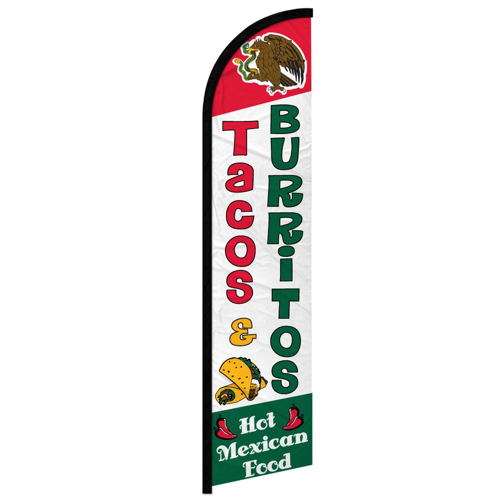 Tacos Burritos Concessions Windless Swooper Food Flag