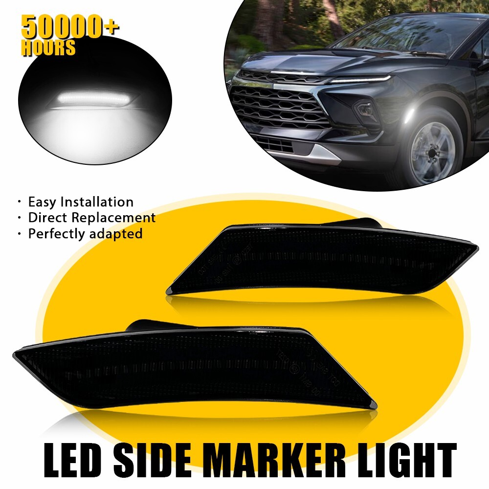 2013-2014 Cadillac ATS & 2017-2024 XT5 White Front Bumper Side Marker Lights