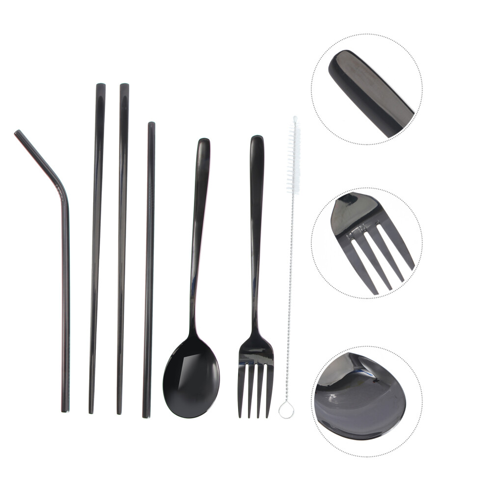 6-Piece Portable Flatware Set for Camping and Travel Essentials