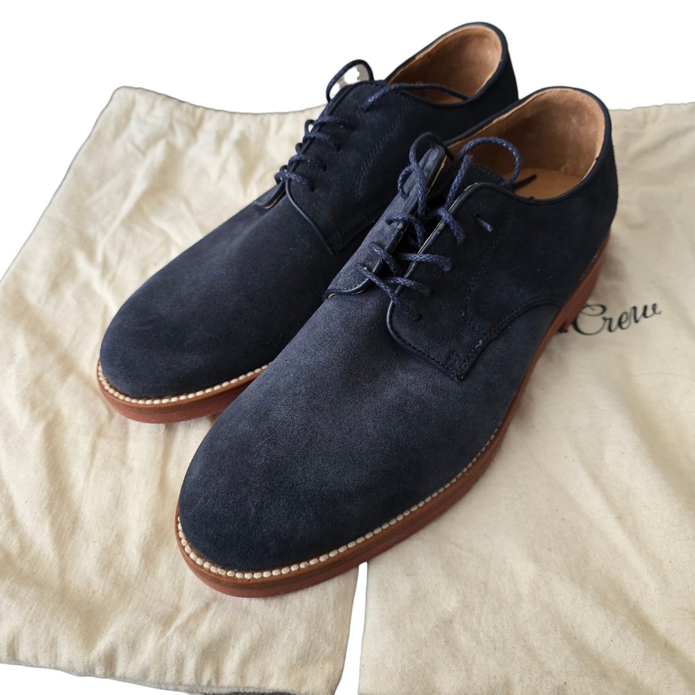 J.crew Kenton Blue Suede Derby Size 9 Dress Shoe Never Worn