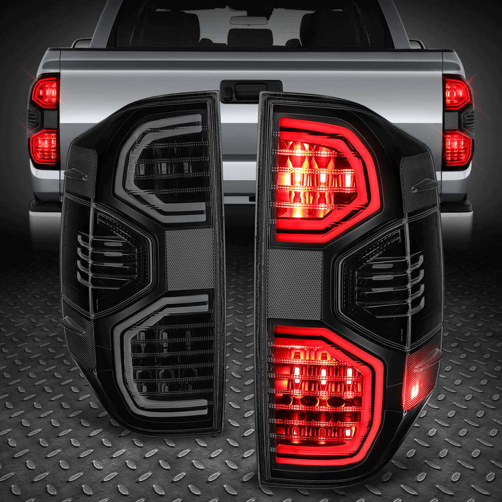 Black Smoke LED Tail Light For 2014-2021 Toyota Tundra Rear Lamp Left+Right Pair