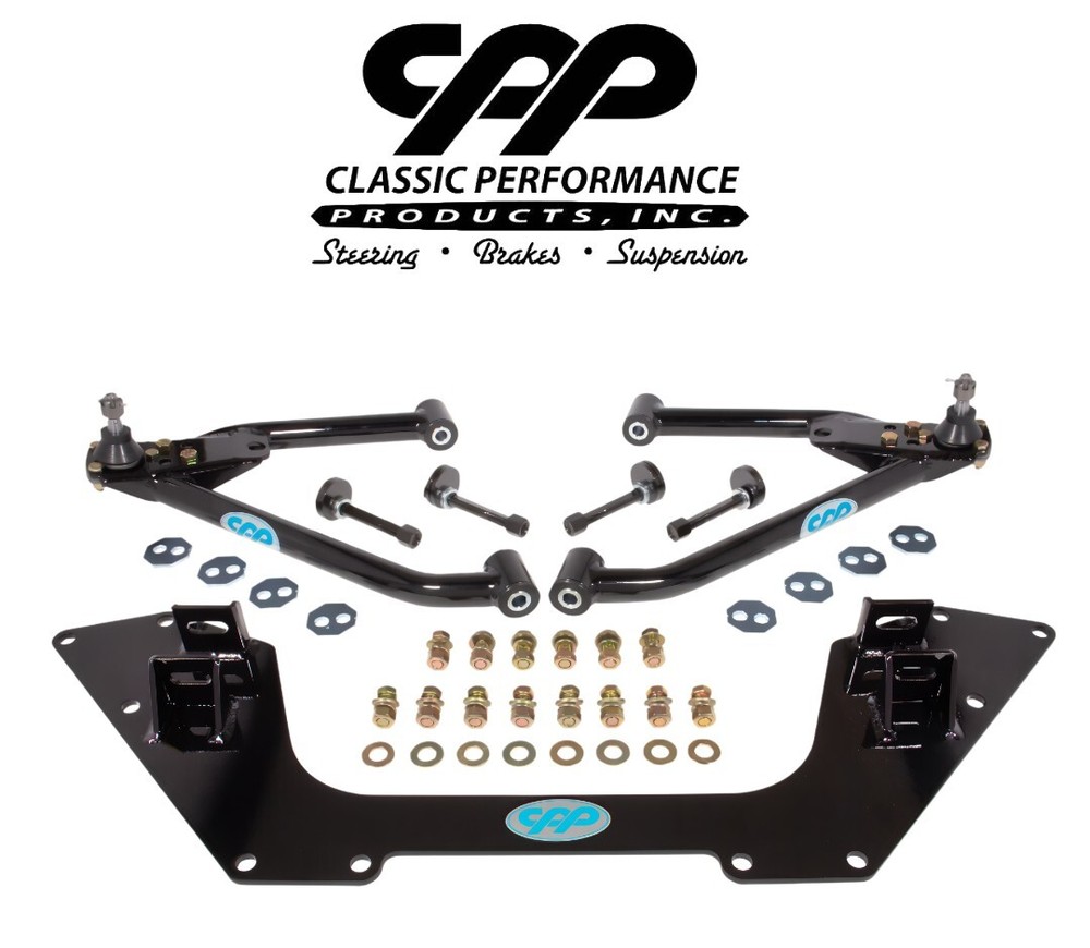 1962-67 CHEVY NOVA CPP BLACK MINI SUBFRAME KIT LOWER TUBULAR ARMS USA MADE