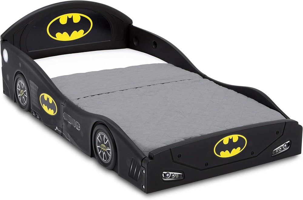 Batman Batmobile Car Deluxe Toddler Bed with Attached Guardrails