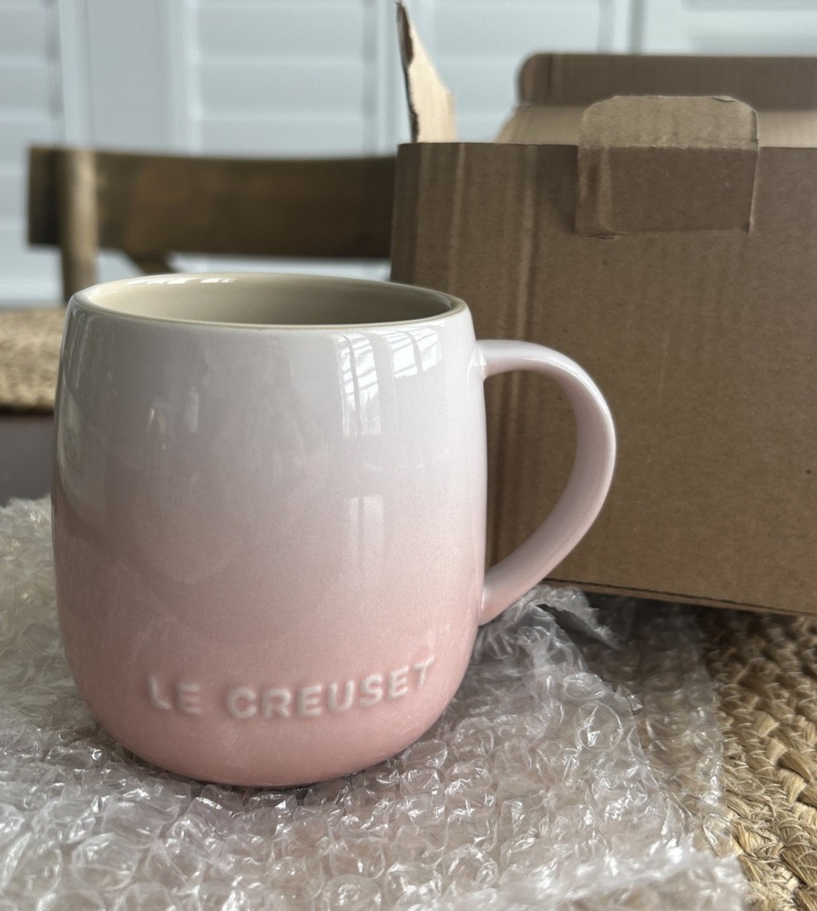 Rare Le Creuset Marshmallow Mug 13oz (380ml) Stoneware Coffee Tea Cup Shell Pink