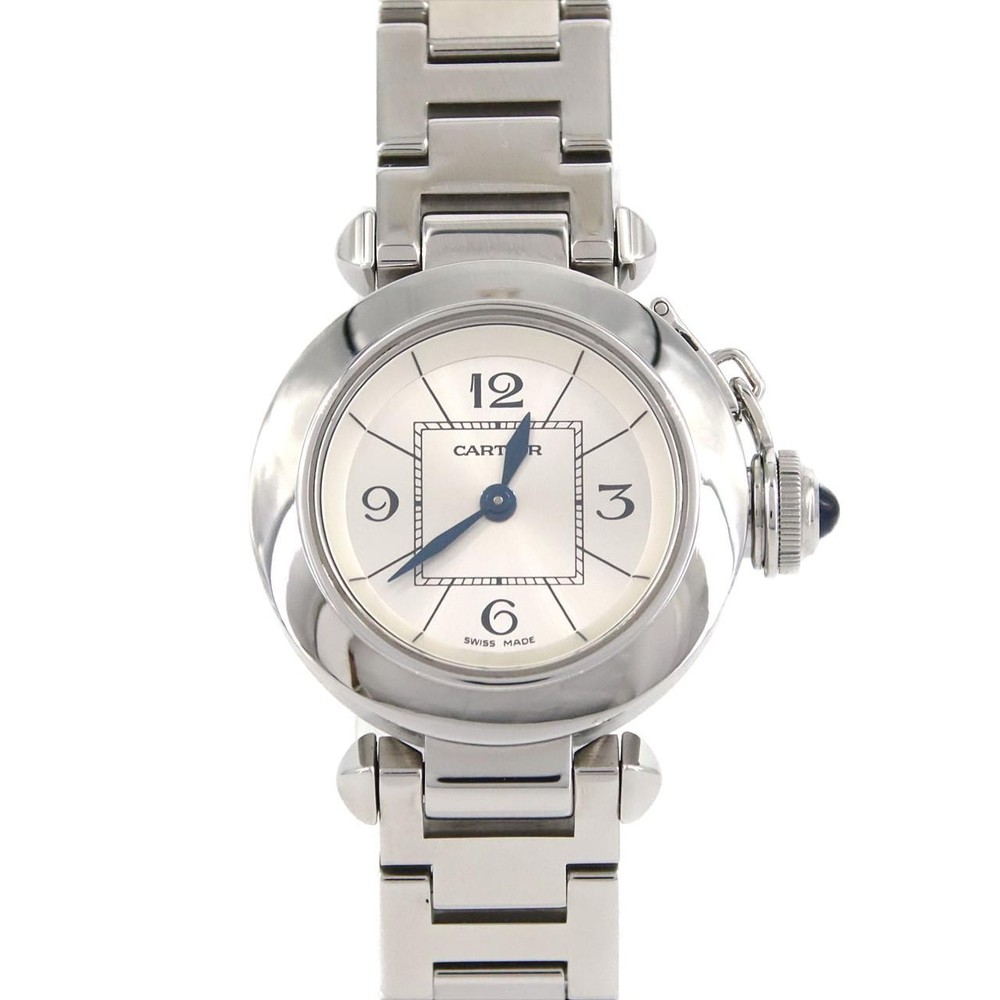Authentic Cartier Miss Pasha W3140007 Stainless Steel Quartz Watch 2300000575637