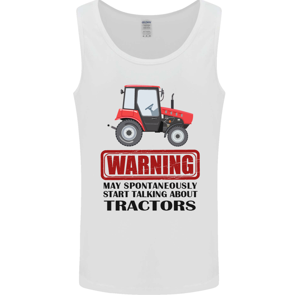 May Talking About Tractors Funny Farmer Mens Vest Tank Top