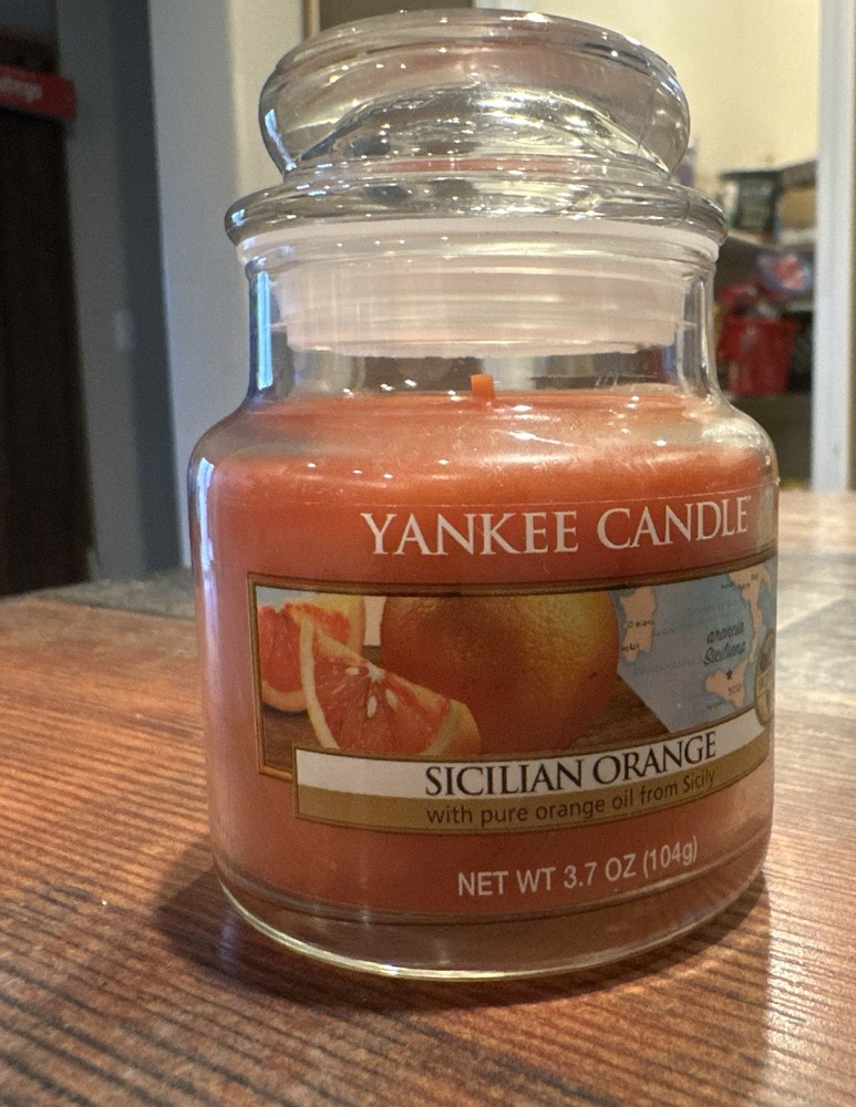 Yankee Candle Sicilian Orange 3.7 oz Mini World Fragrance Candle New