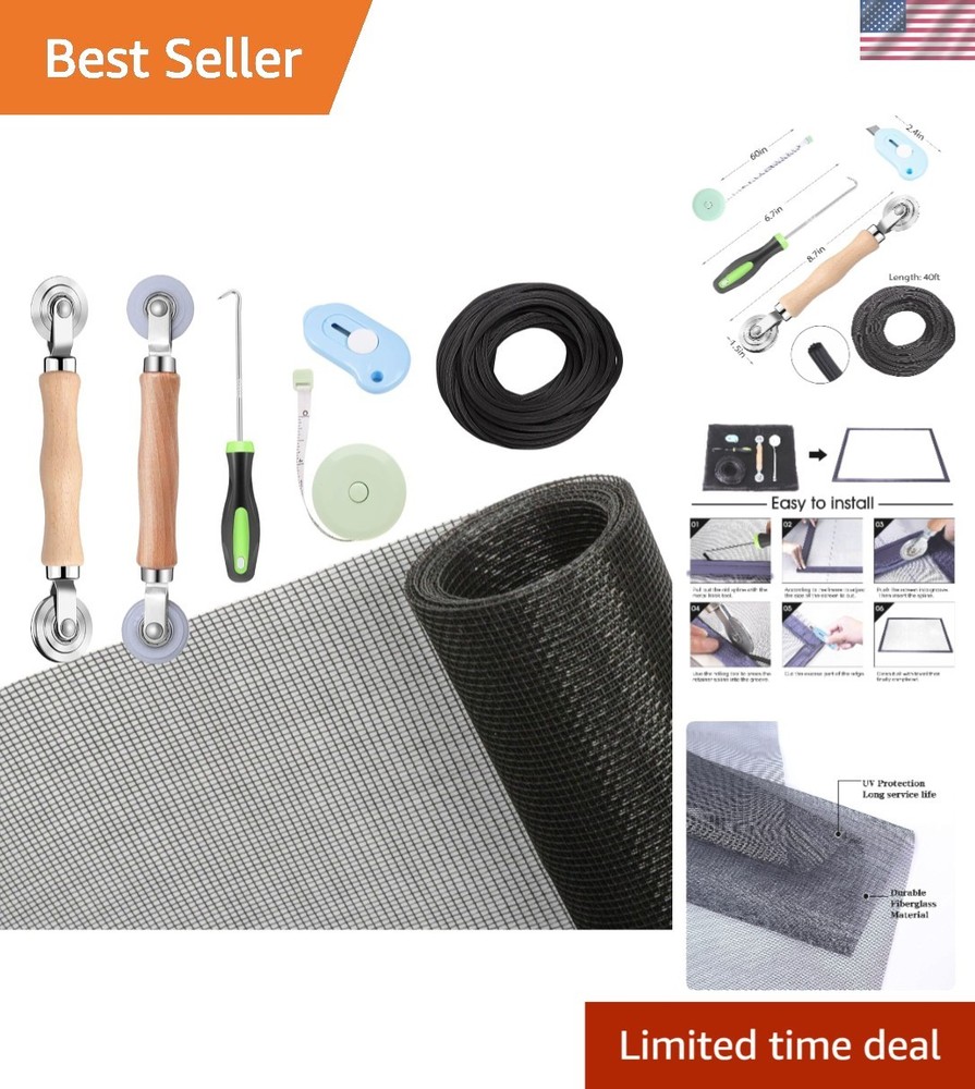 Charcoal Fiberglass Mesh Screen Repair Kit 48
