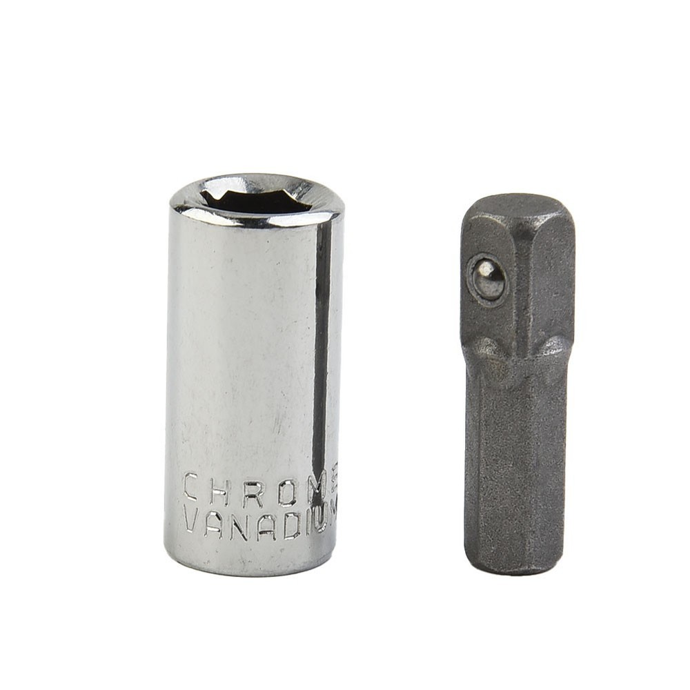 1/4 Square Drive To 1/4Hex Shank Socket+1/4 Drill Socket Adapter Bits Converter#