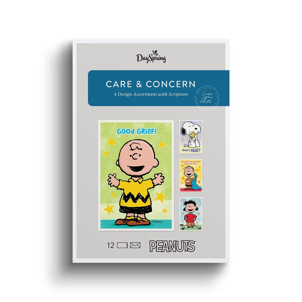 DaySpring Need a Hug 4 Peanuts Greeting Cards with Scripture Assortment