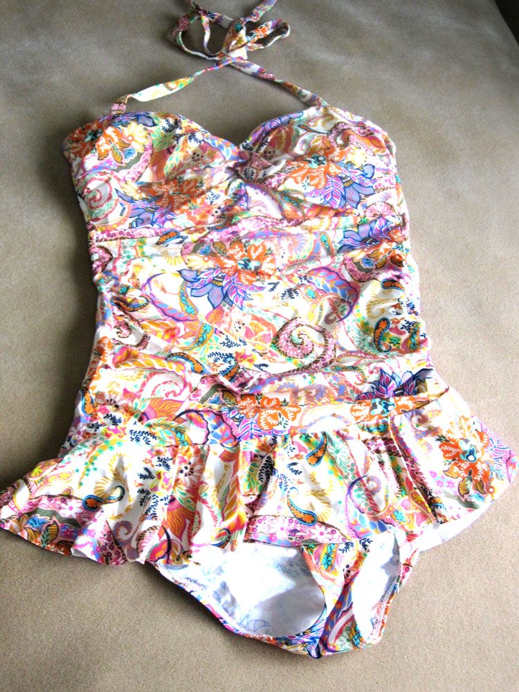 Ralph Lauren One Piece Swimsuit  Womens 16    Halter Top Bathing Suit