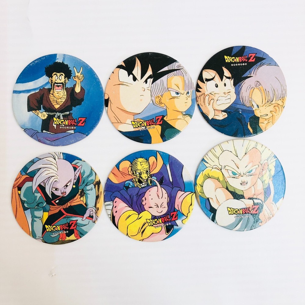 Vintage Dragon Ball Z Japanese Menko Trading Card Set of 6 with Free Shipping