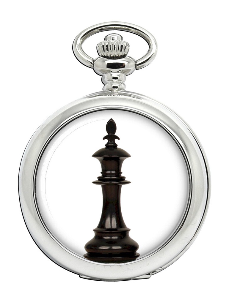 Vintage Chess King Pocket Watch with Chain - Elegant Timepiece