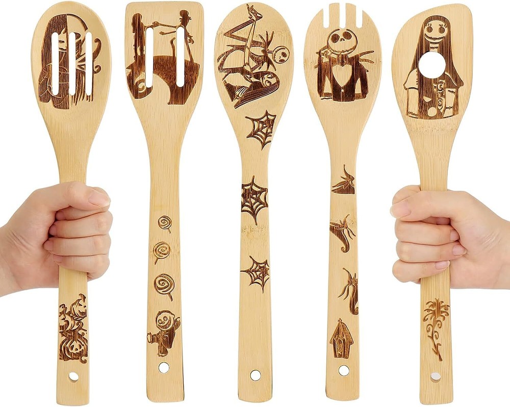 Nightmare Before Christmas Wooden Spoons for Cooking, Nightmare Before Christ...