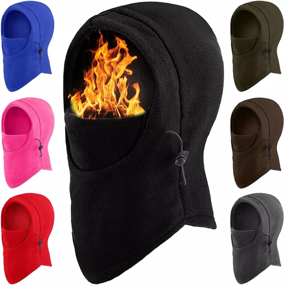 Thermal Winter Balaclava Face Mask Fleece Lined Ski Mask Windproof Neck Gaiter