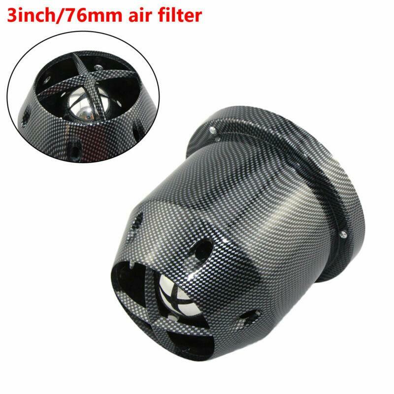Carbon Fiber Universal 76mm Car Auto High Flow Cold Air Intake Filter Cleaner