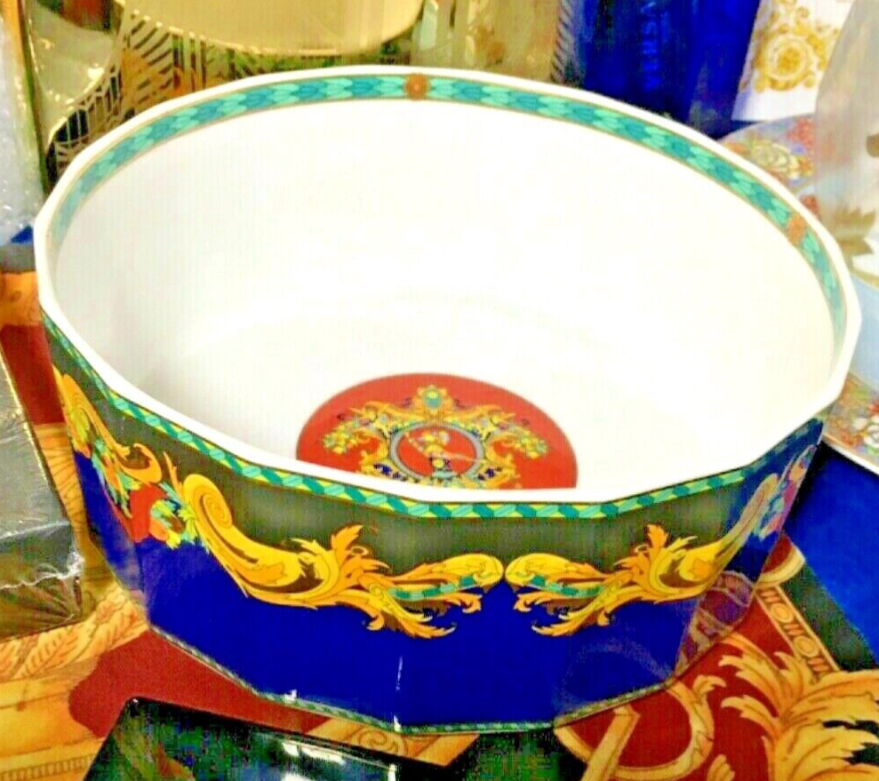VERSACE DOG BOWL PLATE SALAD FRUIT LE ROI KING SUN VEGE PRESTIGE HOME SALE