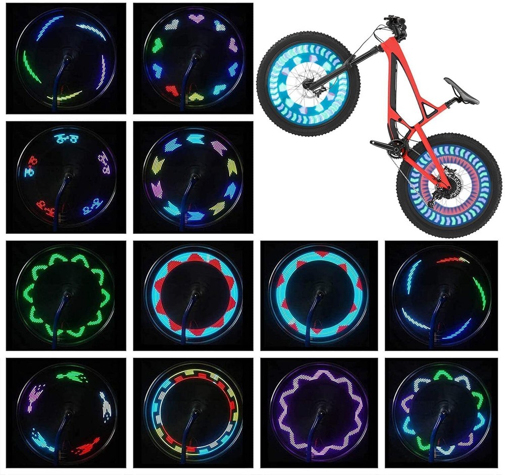 Waterproof LED Bike Wheel Lights 2 Pack for Spoke Tire Safety Night Riding